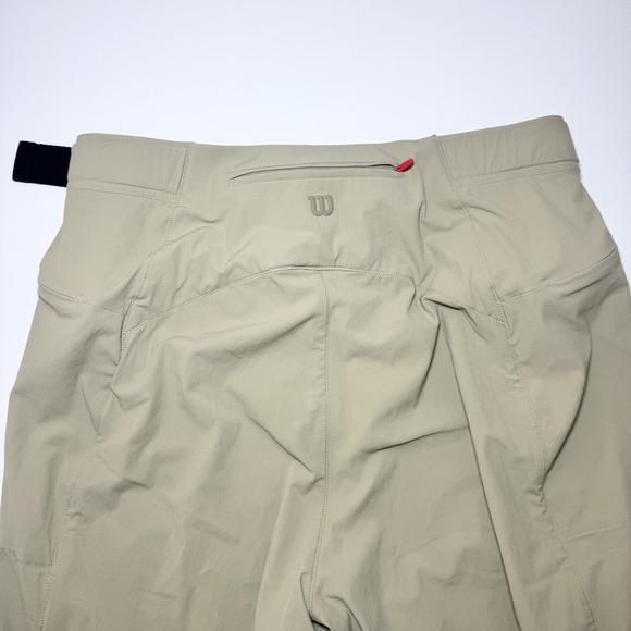 Wilson Women's Cropped Belted Performance Pants M Beige Stretch‎ Golf Travel - Picture 9 of 10